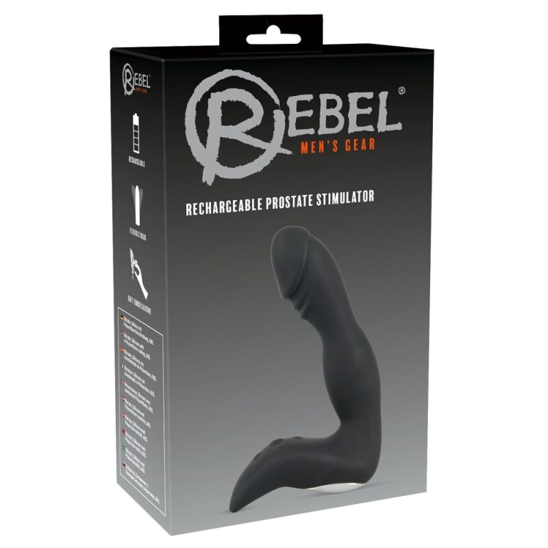 Rebel Garis prostatos masažuoklis vyrams (juoda)