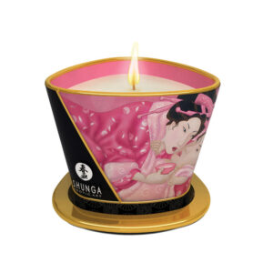 Masažo aliejus-žvakė "Afrodiziakai ir rožė"  (200ml)