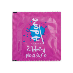 Prezervatyvai Adore Ribbed Pleasure (1 vnt)