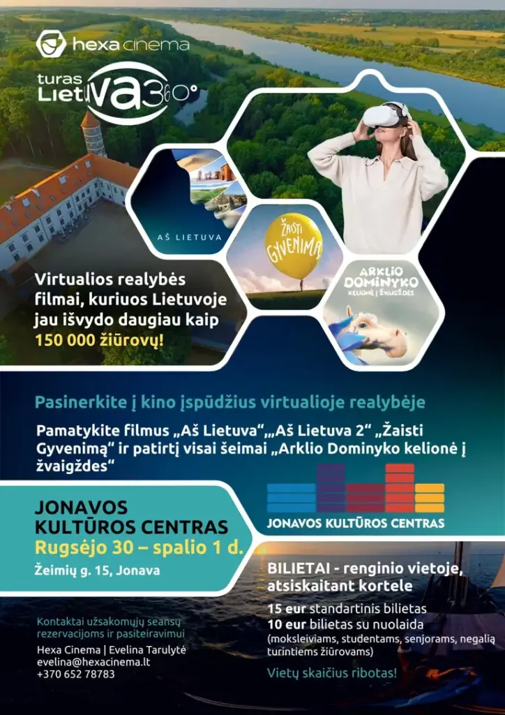 „Patirkite Lietuvą 360°“ Jonavoje rugsėjo 30–spalio 1 d: ką svarbu žinoti
